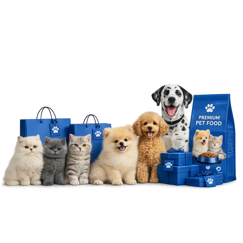 dogs and cats food shopping